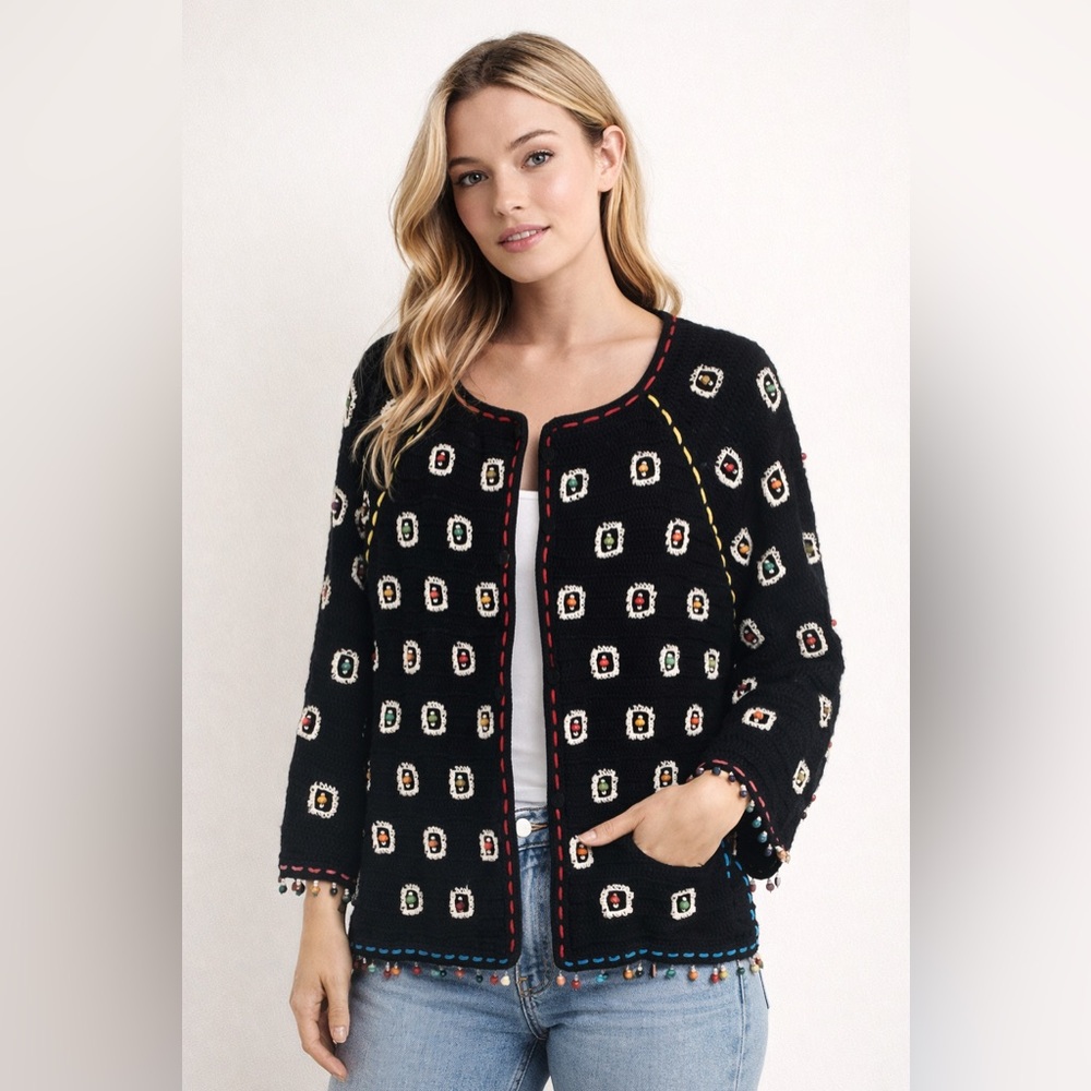 Design Options by Phillip and Jane Gordon Vintage Hand Made Cardigan Medium